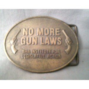 NEW NRA "No More Gun Laws" Belt Buckle * Gun rights advocates * H007 bu